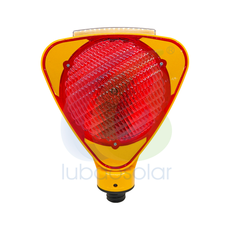 Traffic Control Outdoor Safety LED Solar Red Beacon Flashing Warning Light