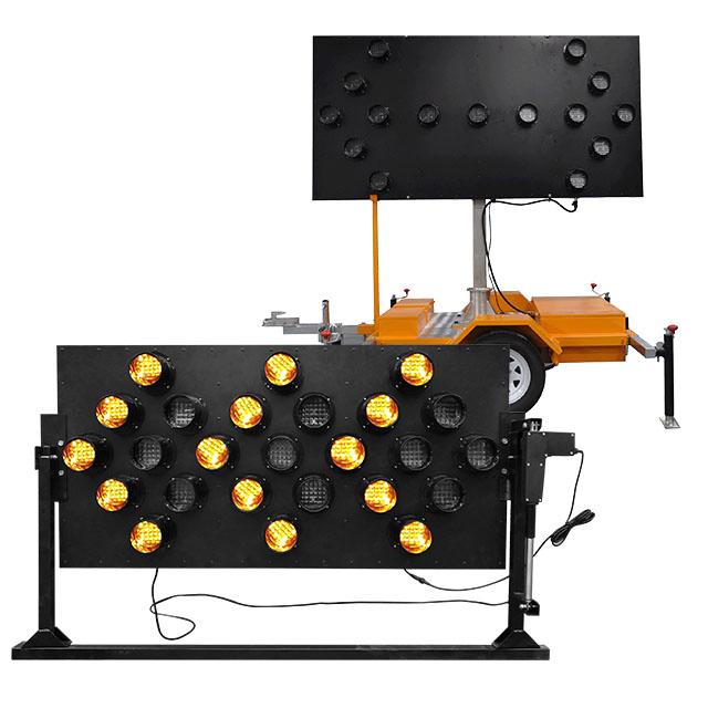 Direction Traffic Truck Mounted Flashing Arrow Sign Board Controller LED Lamps Trailer Projection Warning Indicator Light
