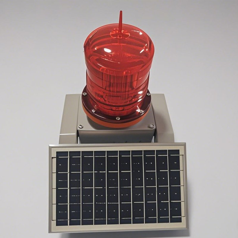 2026 Hot Sale Aluminum Body IP65 Solar Powered LED Obstruction Warning Light Aviation Tower Lighting Solution