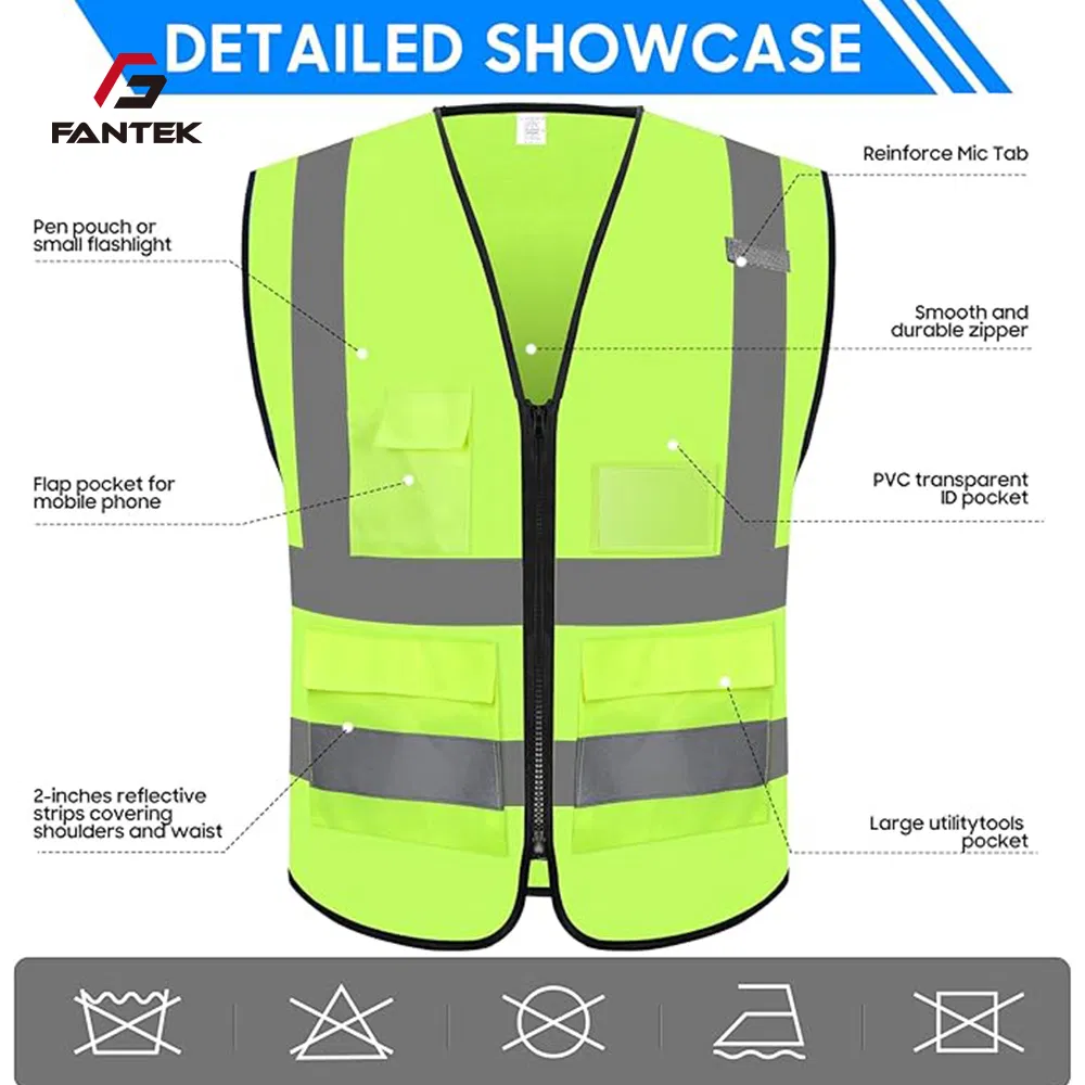 Factory Price Multi Pocket Road Reflective Work Vest Safety Vest
