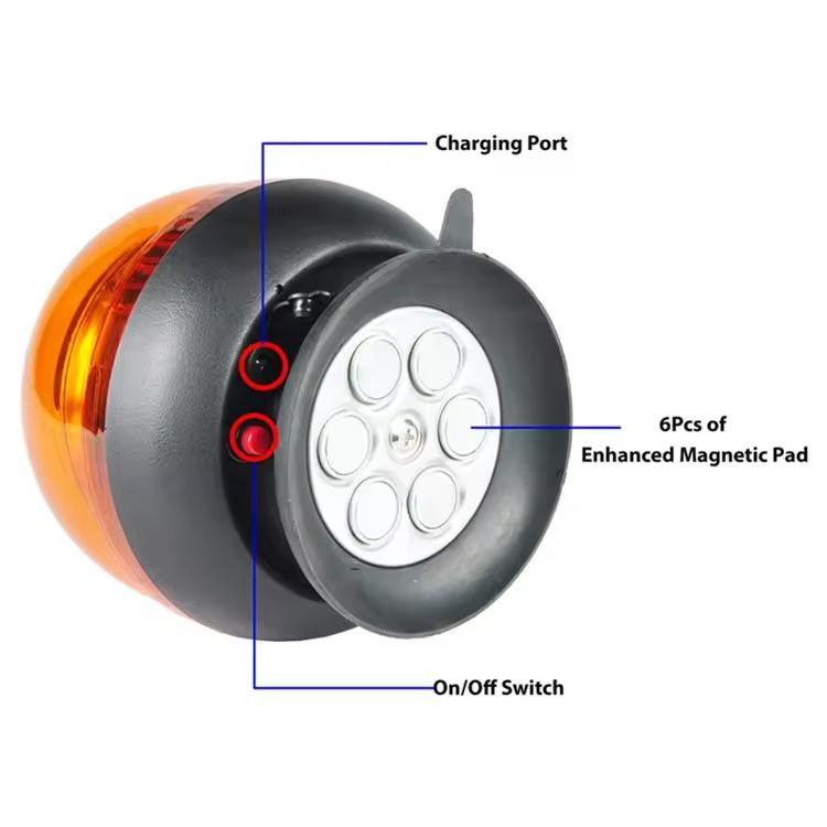 R 65 Wireless Remote Control Magnetic Mount Rechargeable Flashing LED Warning Light Beacon