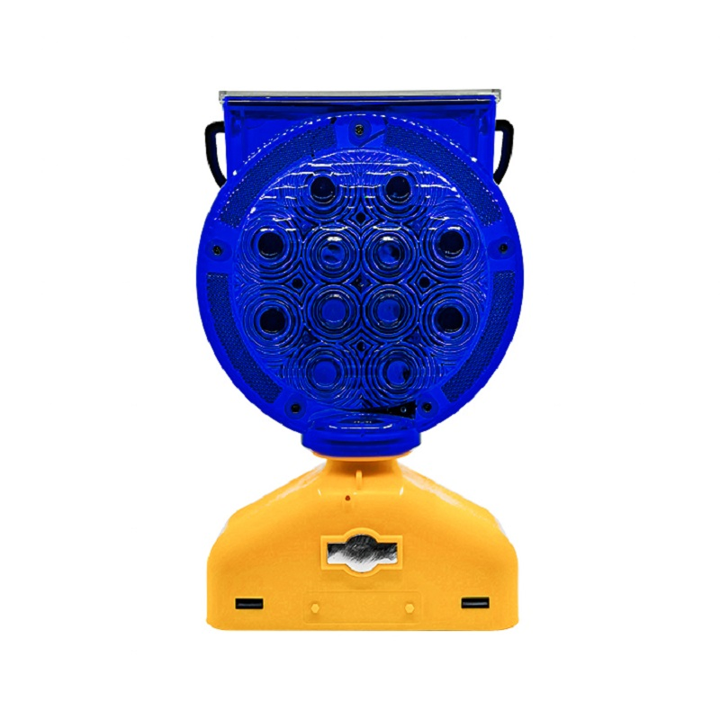 Emergency Amber Construction Site Light with Solar Charging
