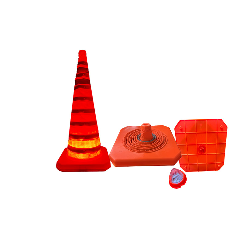 70cm Collapsible Traffic Road Safety Cone with Light