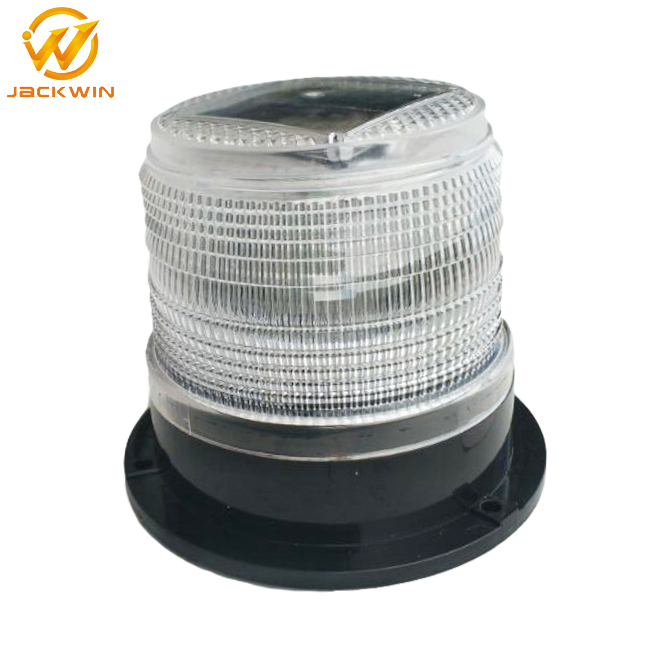 Solar Powered Amber Flashing Warning Lights with Magnetic / Screw Mounting Method