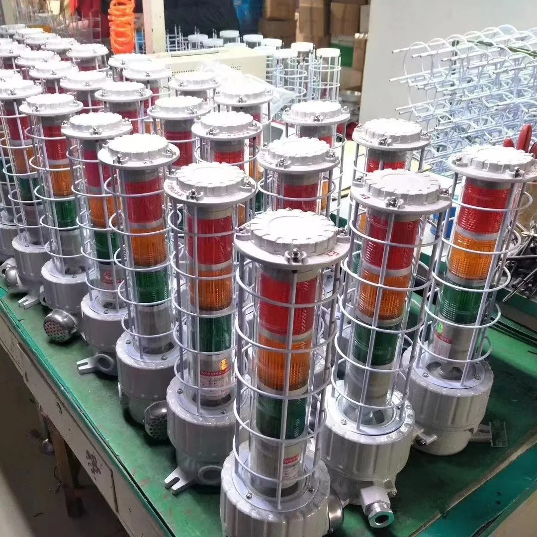 120dB Explosion-Proof LED Sound and Light Alarm Multi-Layer Three-Color Fault Warning Light