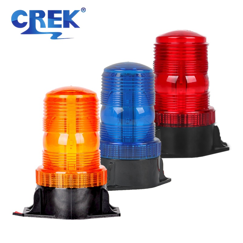 10-80V Amber LED Beacon Flashing Strobe Light for Tractor Harvester Forklift, Car Bus Boat Ship Vessel Emergency Warning Lamp