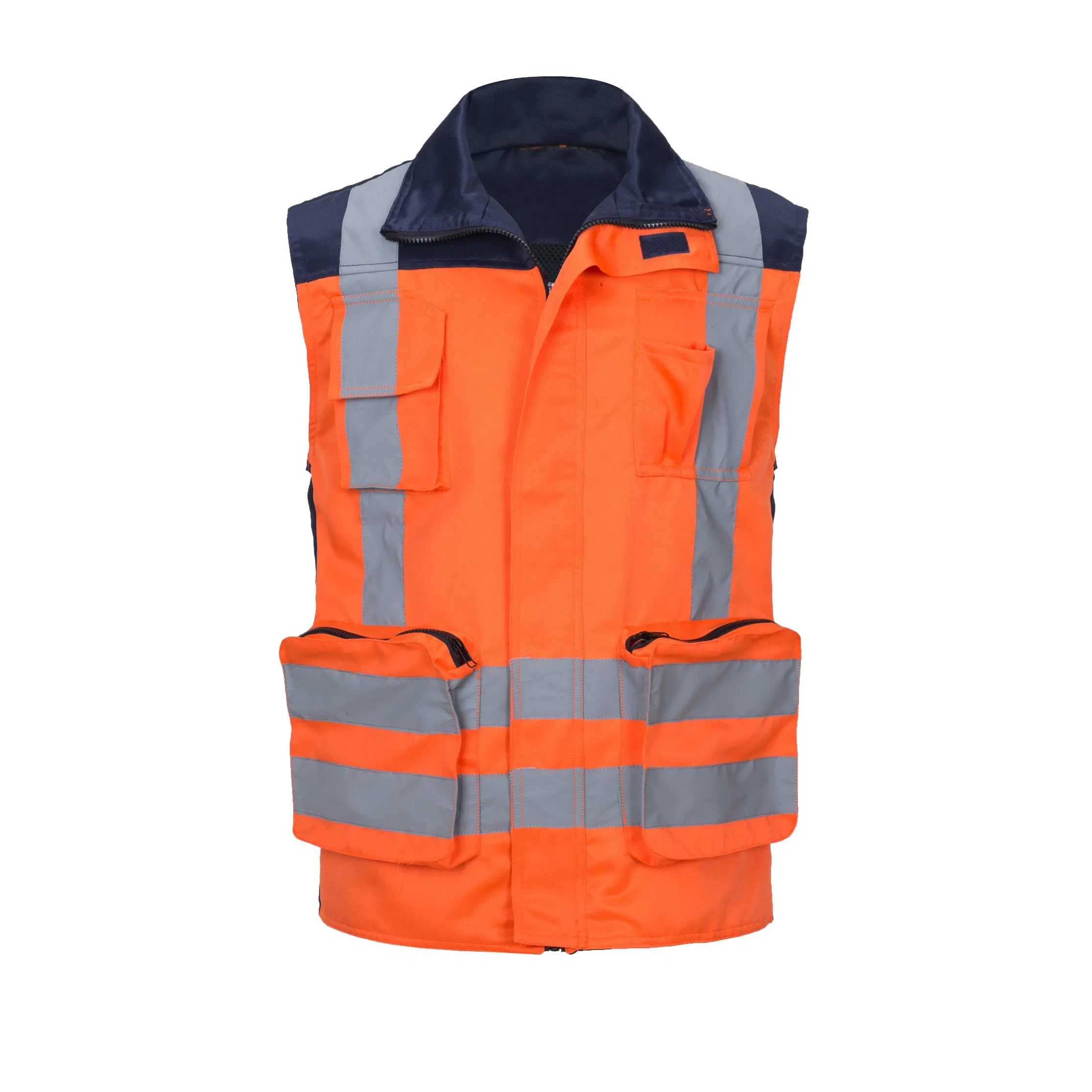 Wholesale High Visibility 100% Polyester Construction Worker Pant Reflective Safety Feature Best Price Vest Customizable Logo