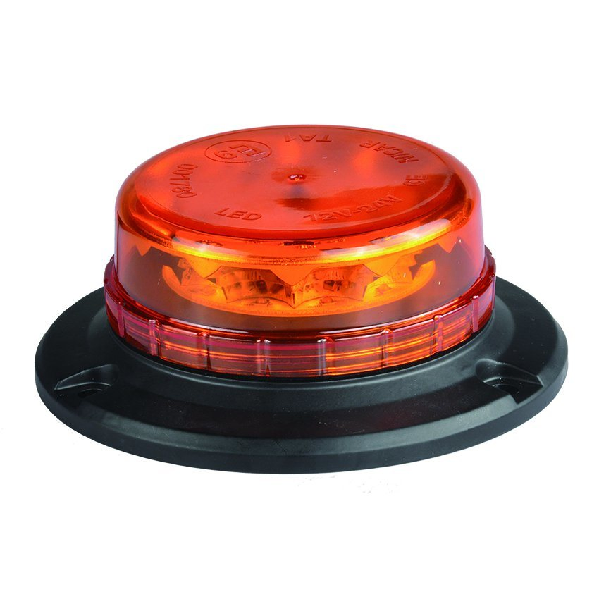 4 Flash Modes 12V-24V Amber Strobe Emergency Warning Lights for Vehicles
