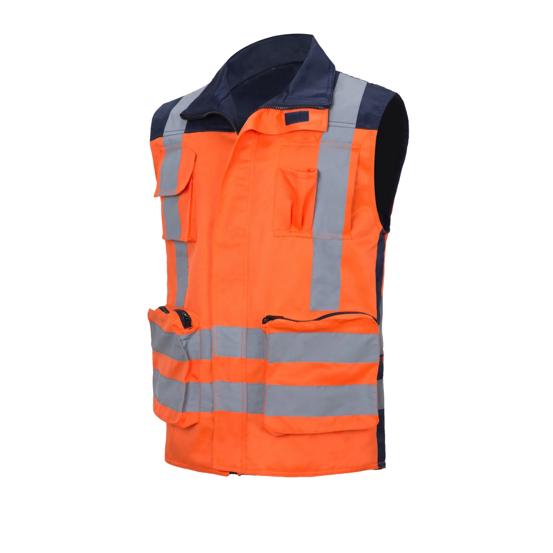 Wholesale High Visibility 100% Polyester Construction Worker Pant Reflective Safety Feature Best Price Vest Customizable Logo