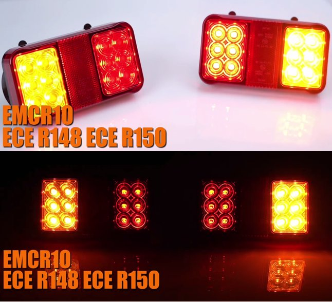 Rechargeable Wireless Magnetic Base Kit Heavy Duty Truck Car Signal LED Trailer Light