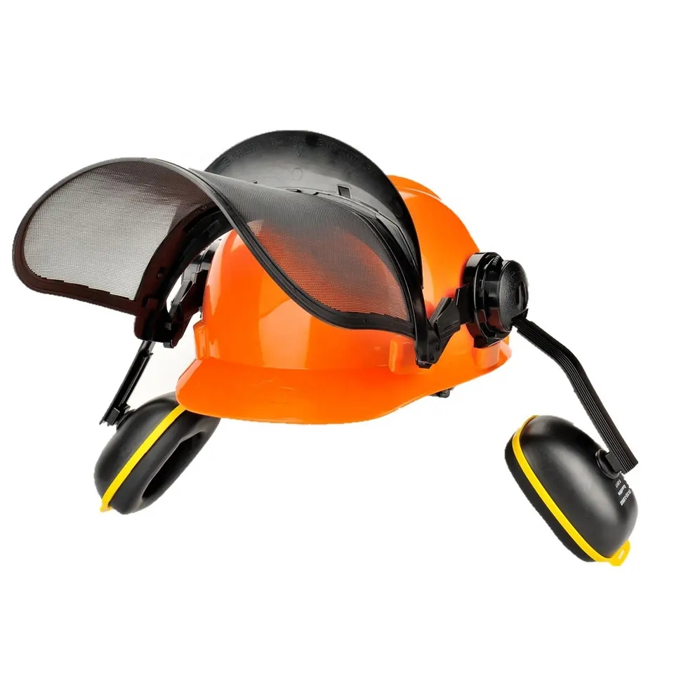 Brand CE Safety Helmet with Wire Mesh Face Shield