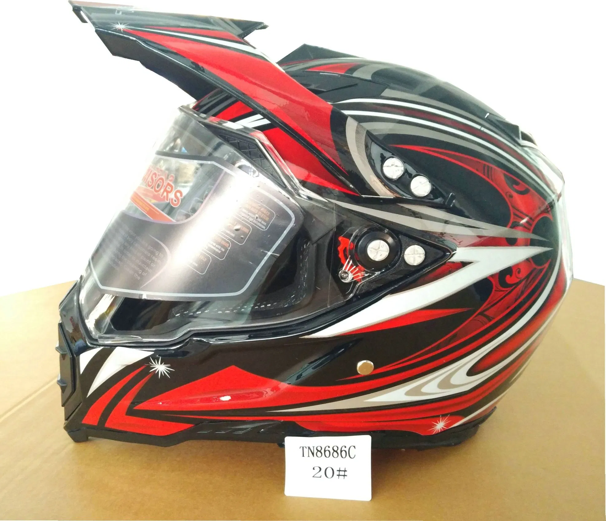 Motocross Road-Cross Helmet with Full Face Shield Visor, Casco Moto, Safety Helmet