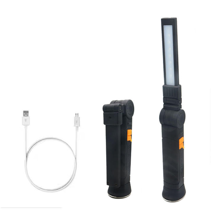 New Design Outdoor Portable Working Light Hanging Hook USB Rechargeable LED Flexible Magnetic Folding COB Work Light
