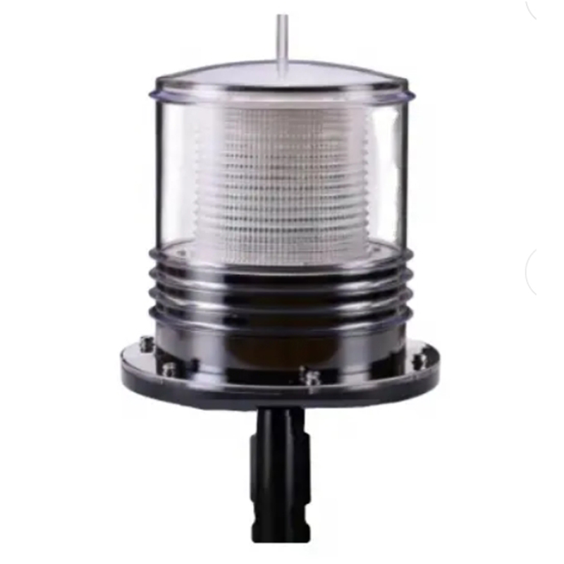 Solar Marine and Aviation LED Light PC Material and ABS Base Safety Warning Light with Bird-Avoiding Needle Spike