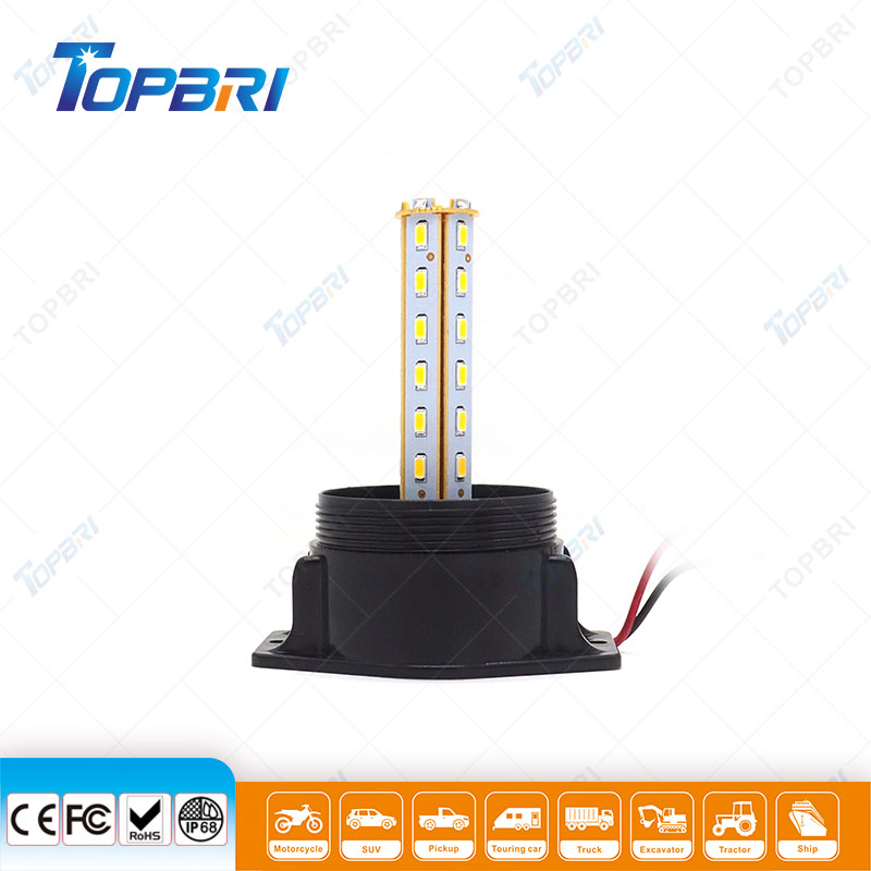 Red Rotary LED Flashing Warning Beacon Light with Screws Mount or Magnetic