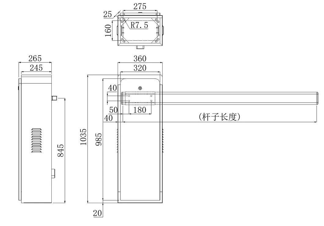 Parking Barrier Parameters