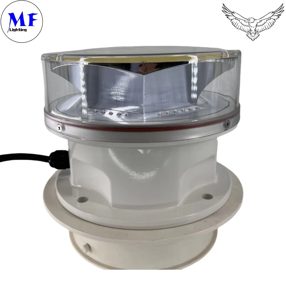 White Red Beacon IP66 LED Aircraft Warning Red White Beacon Aeronautical Aviation Obstruction Obstacle Light for Radio TV Broadcast Water Tower