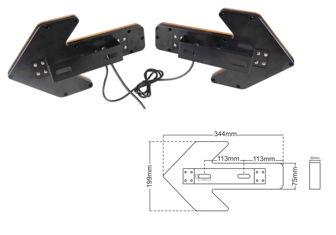 Wireless Control Warning Traffic Flashing Emergency LED Arrow Indicator Light