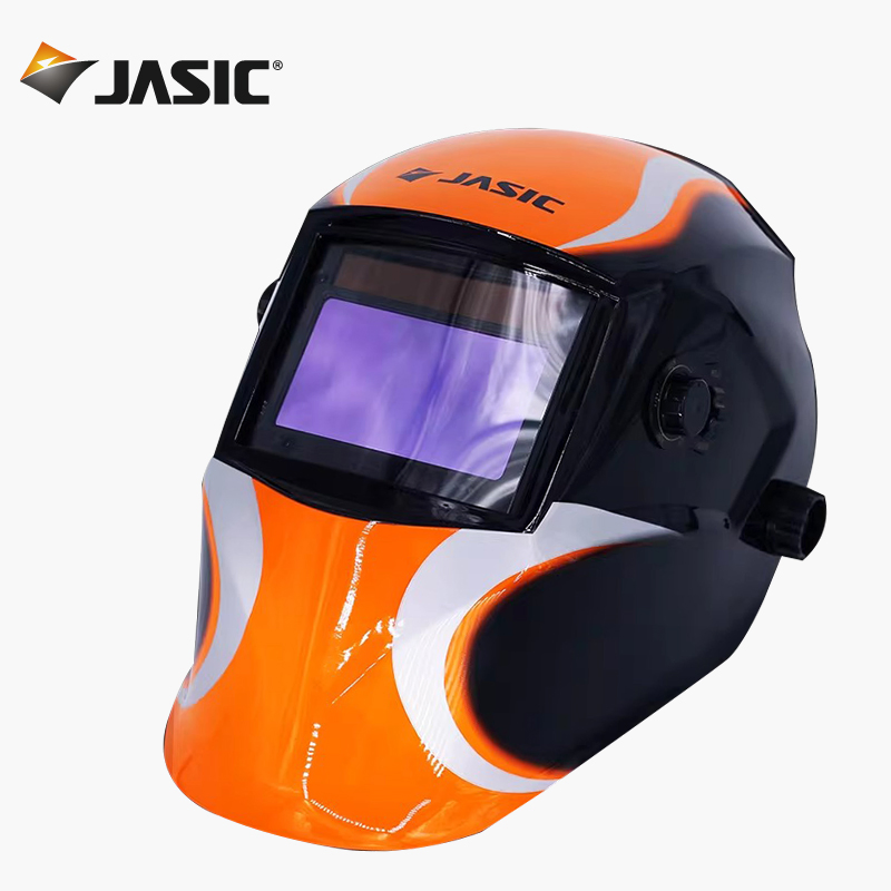 Jasic Automatic Light-Adjusting Welding Helmet with Head-Mounted Flip Welding Cap TIG Weld Face Shield for Welders' Full-Face Protection and Heatproof Safety He