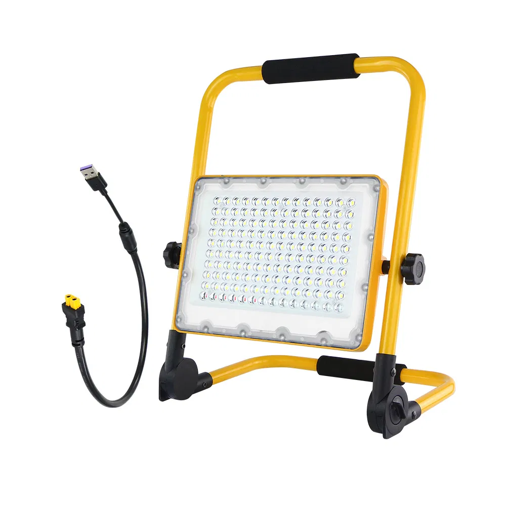 High Power Portable 100W Rechargeable Work LED Light for Emergency