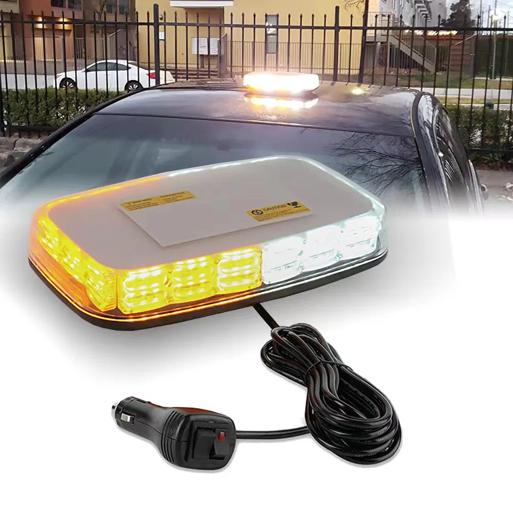 LED Emergency Beacon Signal Traffic Safety Lights Rotating Strobe 10-30V Warning Magnetic Mount Car Roof for Cars Truck Tractor
