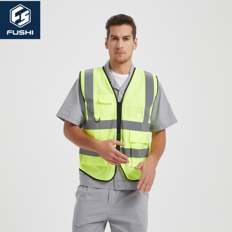 Lightweight Safety Vest Made From 100% Durable Polyester Safety Jacket Reflective Clothing