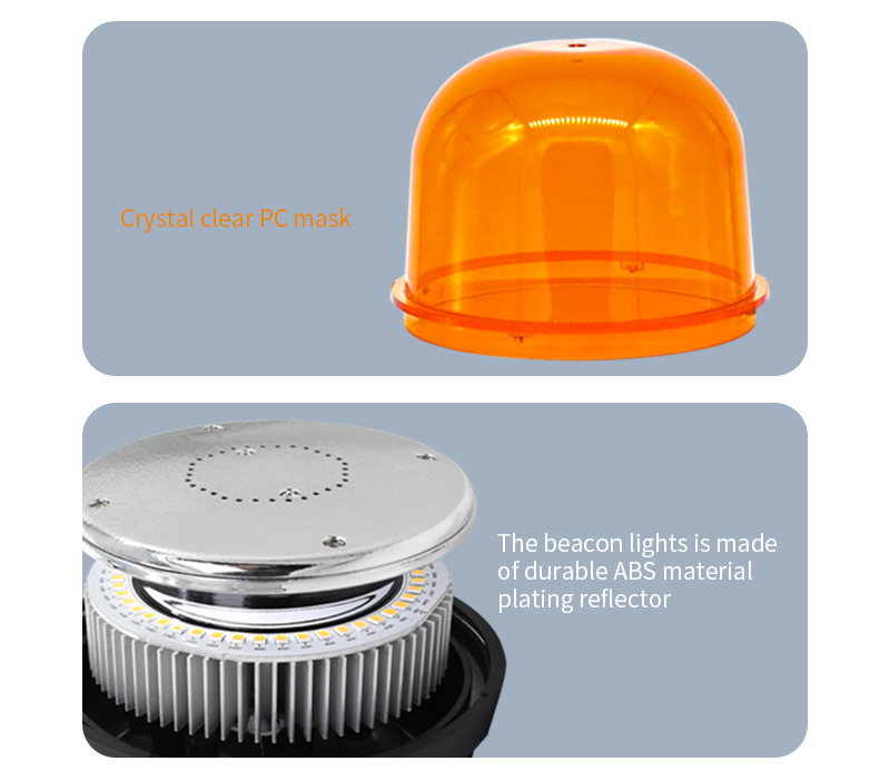 Truck Rooftop Rotating Emergency Flash Strobe Warning LED Beacon Amber Lights