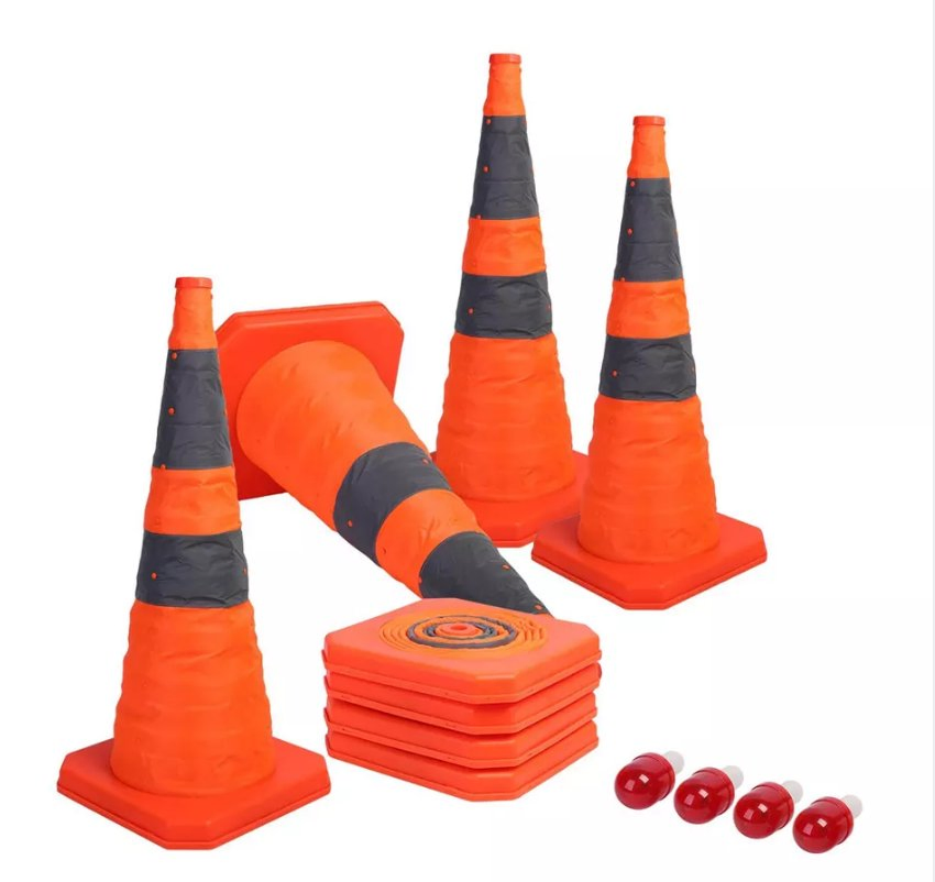 Safety Reflective Collapsible LED Light Traffic Cone