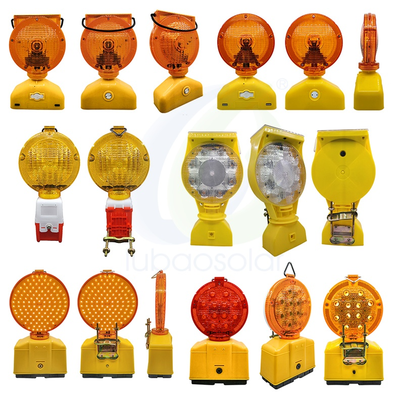 Solar LED Strobe Flashing Rotating Safety Beacon Emergency Traffic Road Portable Waterproof Polycarbonate Solar Warning Light