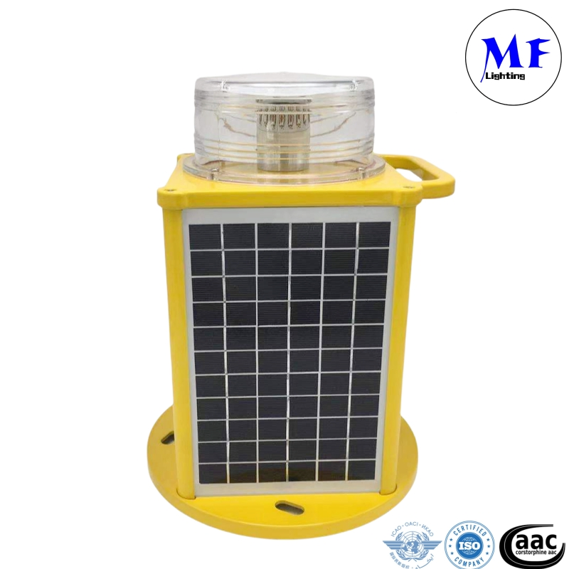 Factory Price Solar Power Marine Aviation Warning Light Solar Navigation Light with IP67 Lithium Battery for Beacon Marine Tower Cranes Aircraft Obstruction