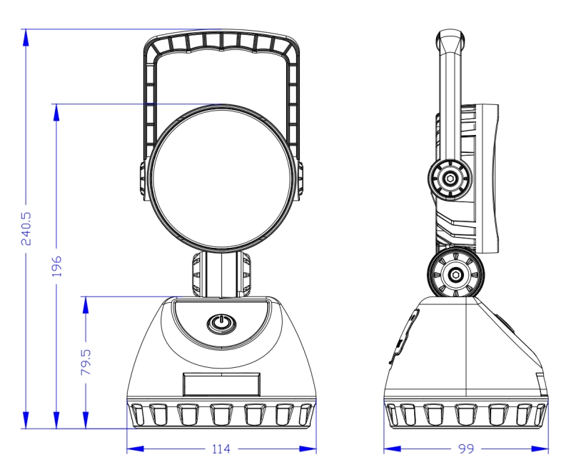 Portable 18W Magnetic Base Rechargeable LED Work Light Outdoor Worklamp