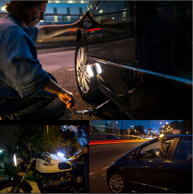 21LED V16 Magnetic Base Amber White Car Safety Signal Charging Warning Light