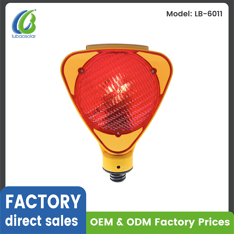 Traffic Control Outdoor Safety LED Solar Red Beacon Flashing Warning Light