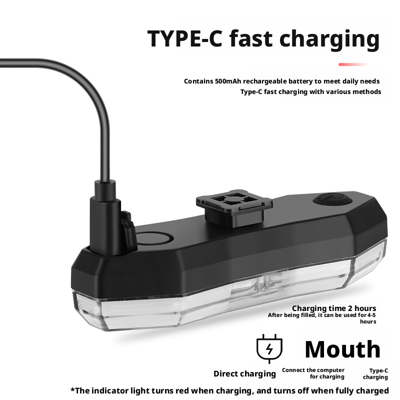 Bike Turn Signals,Bright Bicycle Turn Signals Front Back Ipx5 Waterproof Wireless Remote Control Rear Bike Light USB Rechargeable LED Bike Flashlight for Mounta