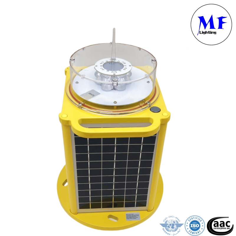 Factory Price Solar Power Marine Aviation Warning Light Solar Navigation Light with IP67 Lithium Battery for Beacon Marine Tower Cranes Aircraft Obstruction