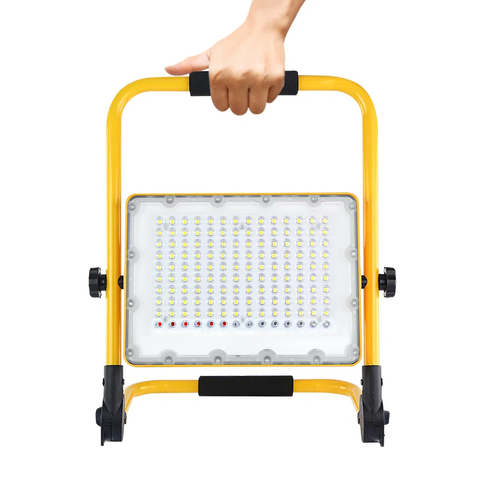 High Power Portable 100W Rechargeable Work LED Light for Emergency