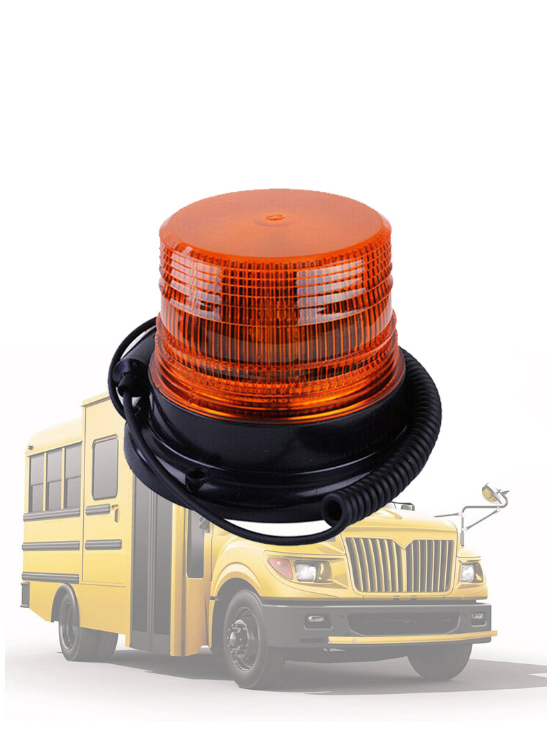 Amber Blue Red LED Car Vehicle Strobe Warning Light Flashing Beacon Magnetic Mounted LED Emergency Lighting Lamp 12/24V