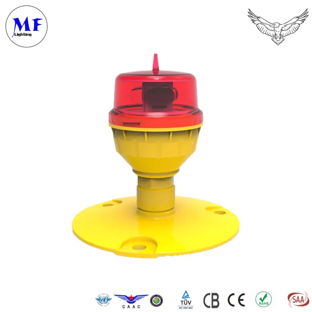 IP66 AC110-240V LED Aircraft Warning Red Beacon Aeronautical Aviation Obstruction Obstacle Light for Tall Building Under Construction Site Smokestack Lighthouse