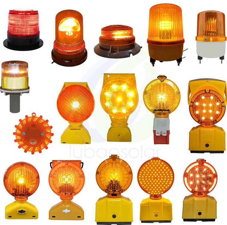 Solar LED Strobe Flashing Rotating Safety Beacon Emergency Traffic Road Portable Waterproof Polycarbonate Solar Warning Light