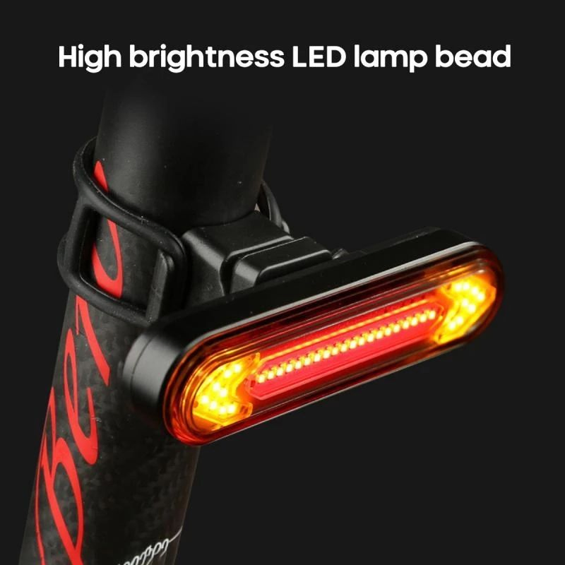 Remote Control Taillight USB Rechargeable Turn Signal Warning Rear Bike Tail Light