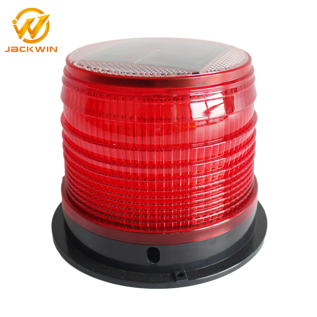 Solar Powered Amber Flashing Warning Lights with Magnetic / Screw Mounting Method