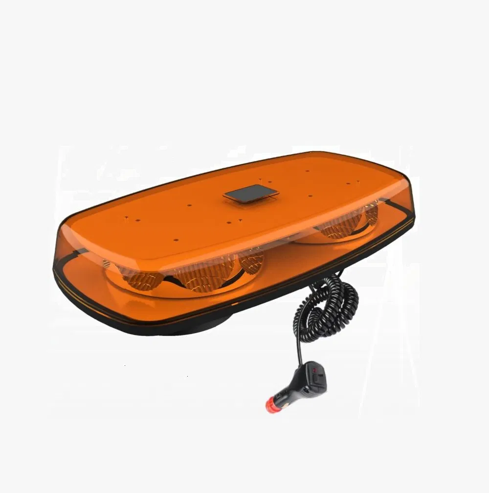 12V-24V IP65 Waterproof Magnetic Mount Mini LED Strobe Light Bar Amber Offroad Mining Emergency Warning Light