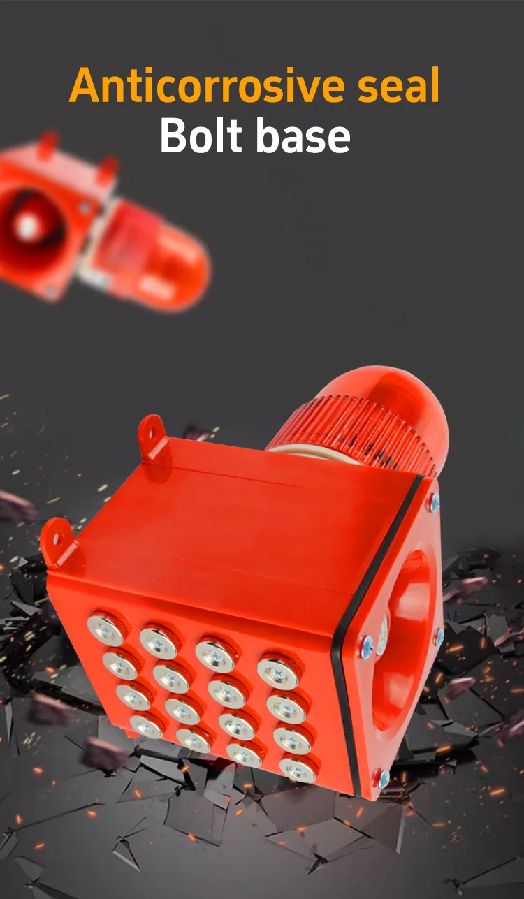 Industrial Sound and Light Alarm Magnetic Suction