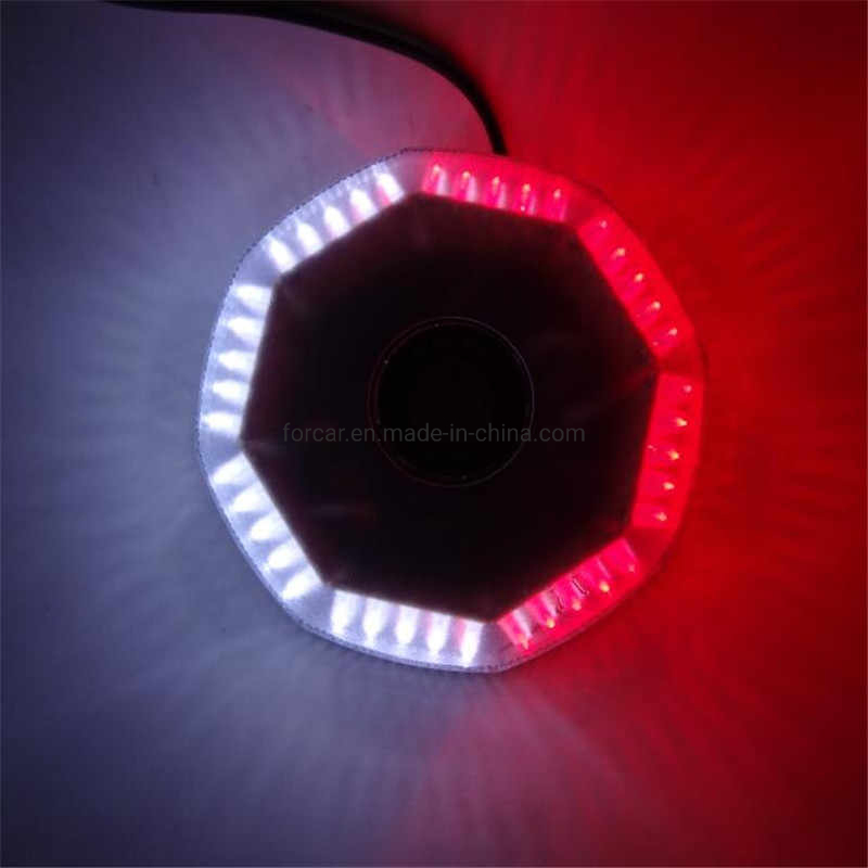 DC12V 240PCS LED Waterproof Car Vehicle Mounted Flashing Caution Warning Light Magnetic LED Strobe Warning Light with 3 Meter Cable Emergency Beacon Lamp