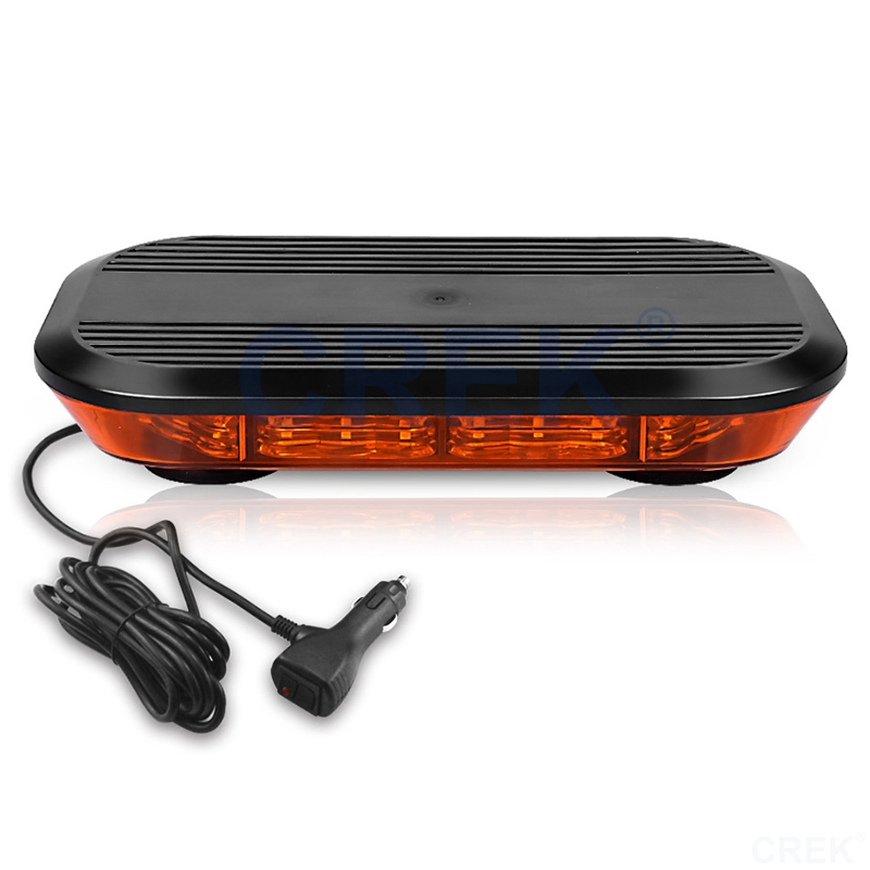 Strong Magnetic Base 12inch 12V-24V Car Truck Roof Red Blue Beacon LED Flashing Warning Light, Bus Lorry Van SUV Magnet Mounting Patrol Emergency Strobe Lamp