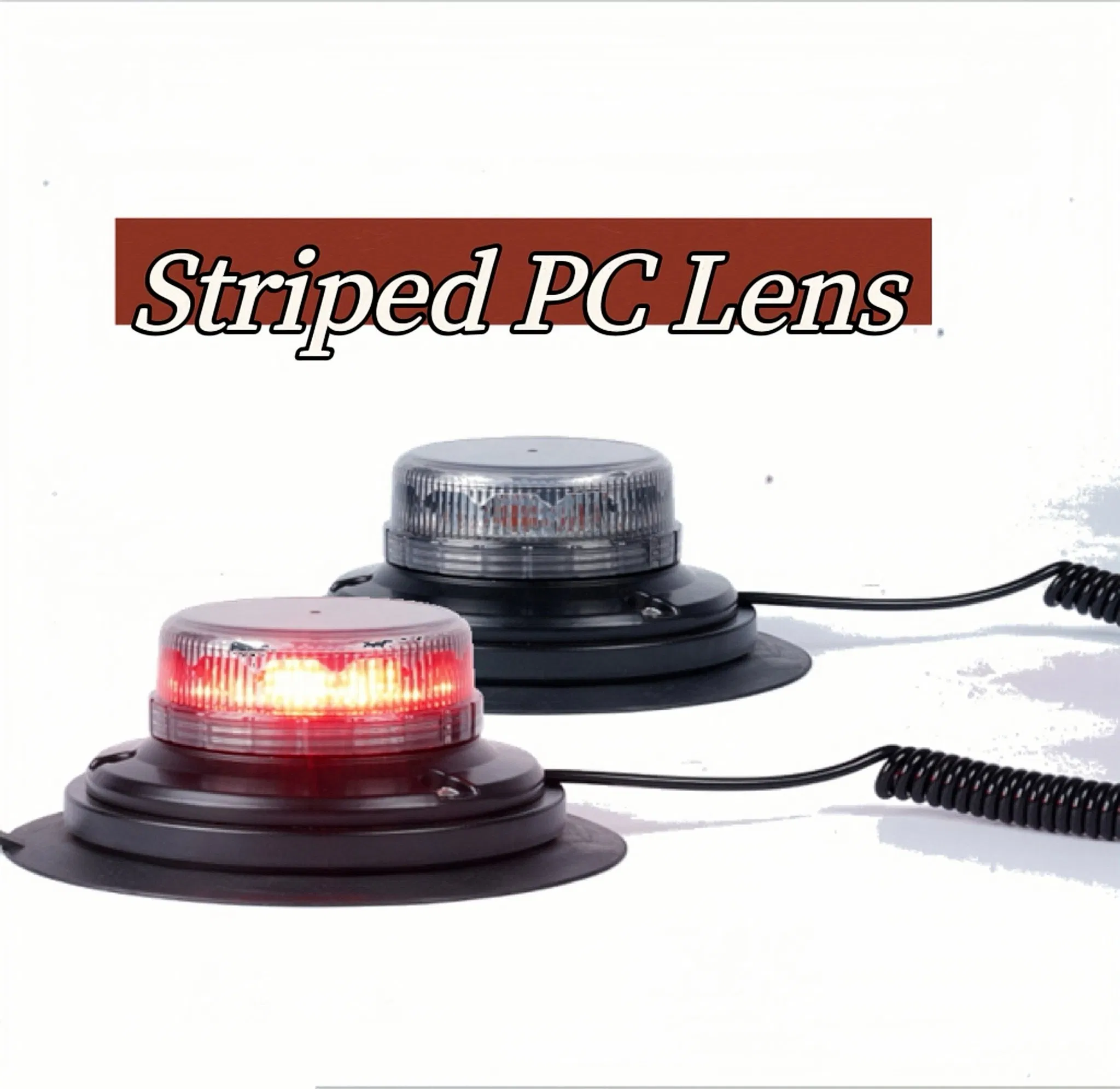 Large Suction Cup Strong Magnetic Base Red 10 Functions Emergency LED Beacon Light