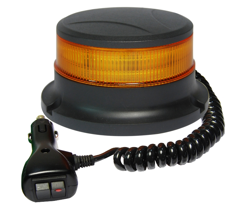 6 Flashing Modes LED Beacon Flashing Light Magnetic Mount Vehicle Strobe Amber Warning Light Waterproof IP69K ECE R65 R10