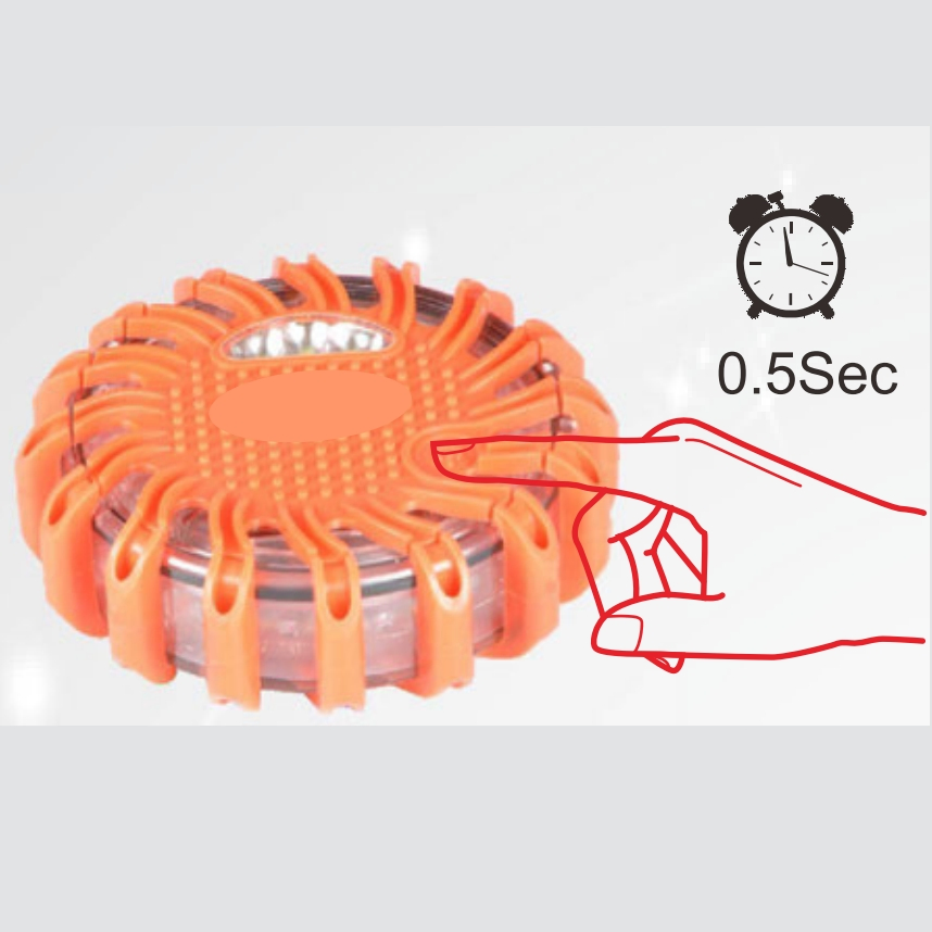 6 in 1 Rechargeable Amber Flash LED Traffic Flare Emergency Warning Light