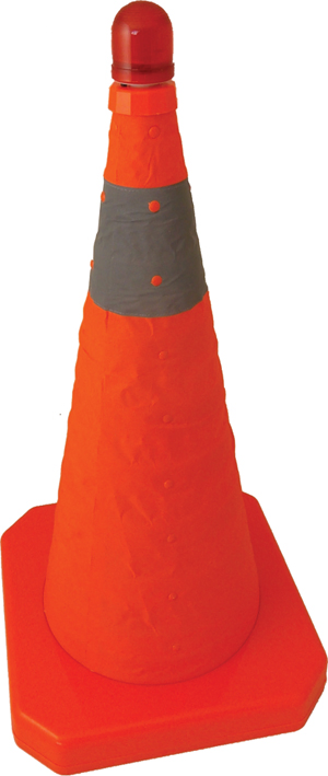 Collapsible Safety Folding Traffic Cone with LED Light