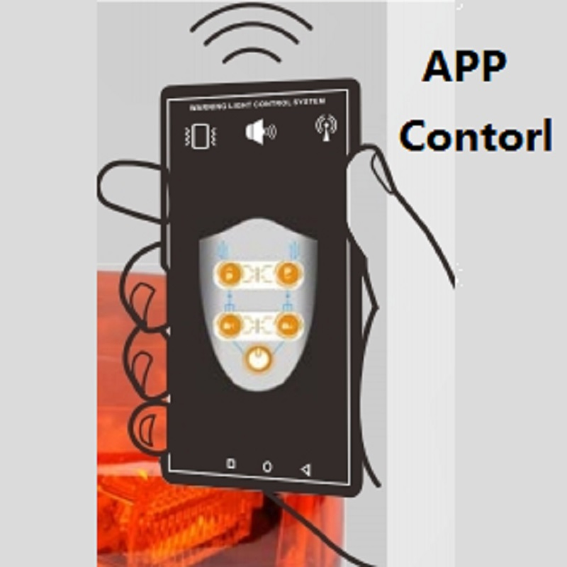 Rechargeable APP-Controlled Mini LED Strobe Light Bar for Emergency Vehicle Warning